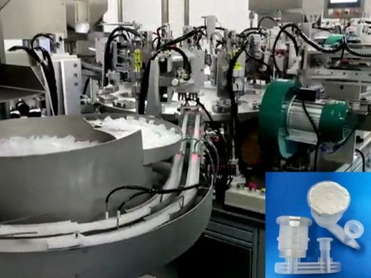 سعر جيد دقة عالية ومعدل مؤهل مع محرك الخدمة ومحرك الفهرسة آلة تجميع المنتجات الطبية لـ IV Bag Dispensing Needle Cap Assembly Machine الانترنت