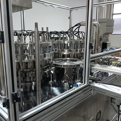 سعر جيد Single Pull Ring Cap Assembly Machine 4500-16000pcs/hr PLC Control الانترنت